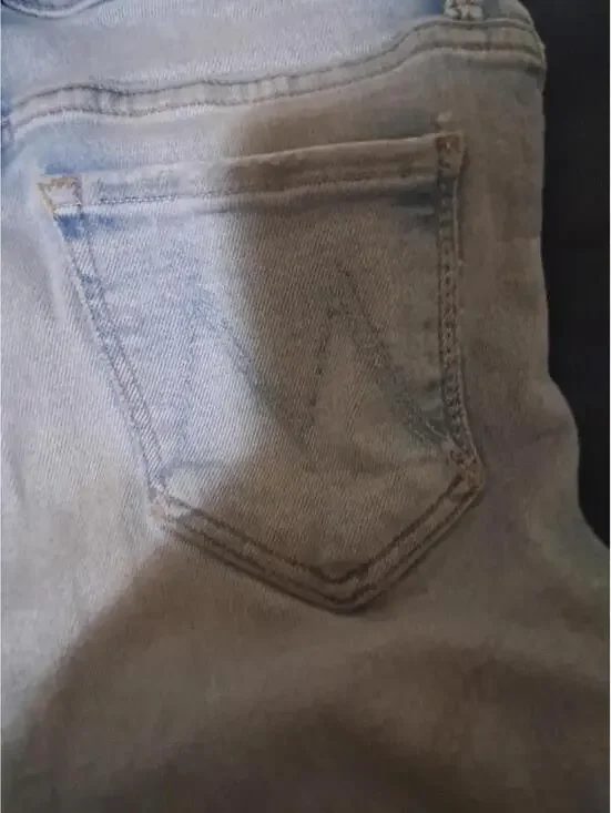 Mother The Insider Crop Step Fray Jeans Womens 29x25.5 Blue High Rise Denim - Picture 11 of 14